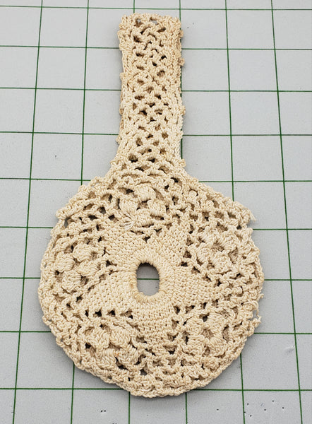 Crocheted project bag • c. early 20th century