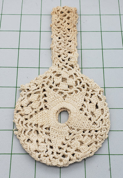 Crocheted project bag • c. early 20th century
