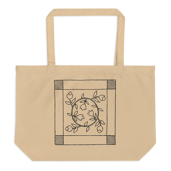 Dunton "Old Quilts" logo large tote bag