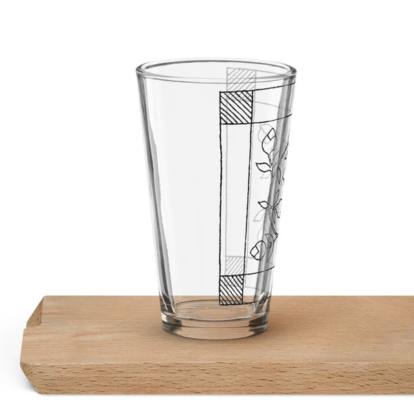 Dunton "Old Quilts" shaker pint glass