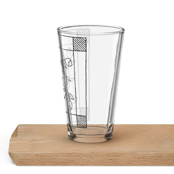 Dunton "Old Quilts" shaker pint glass