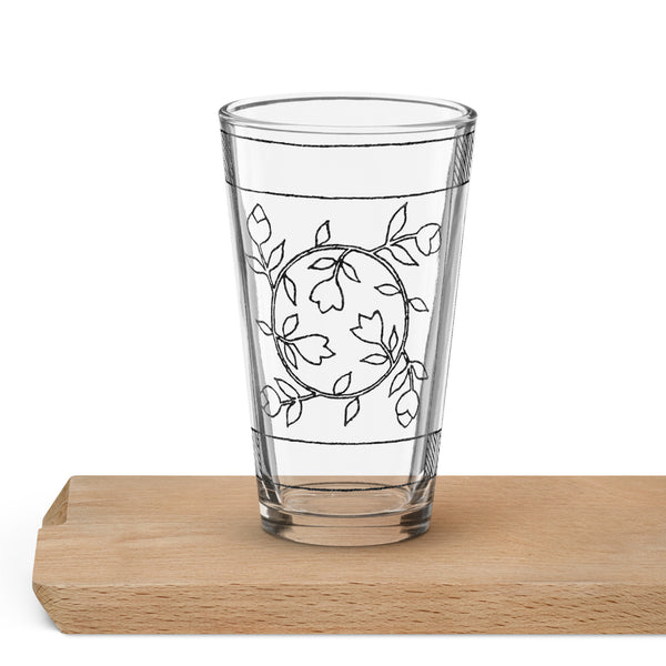 Dunton "Old Quilts" shaker pint glass