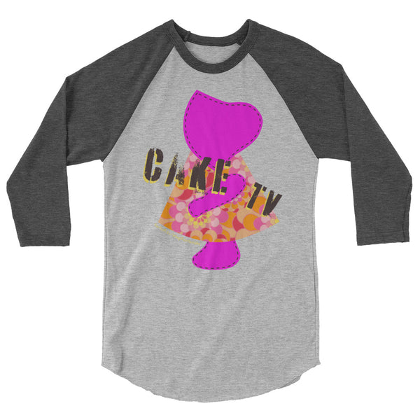 Cake TV 3/4 sleeve raglan shirt