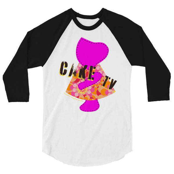 Cake TV 3/4 sleeve raglan shirt