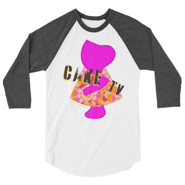 Cake TV 3/4 sleeve raglan shirt