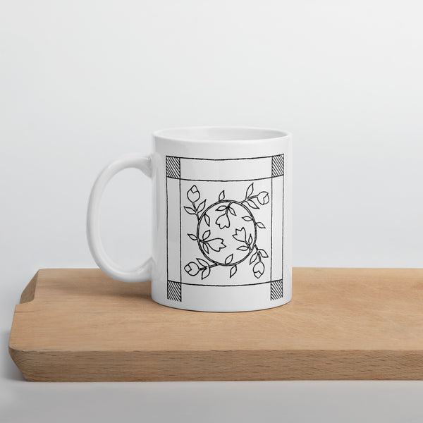 Dunton "Old Quilts" logo mug