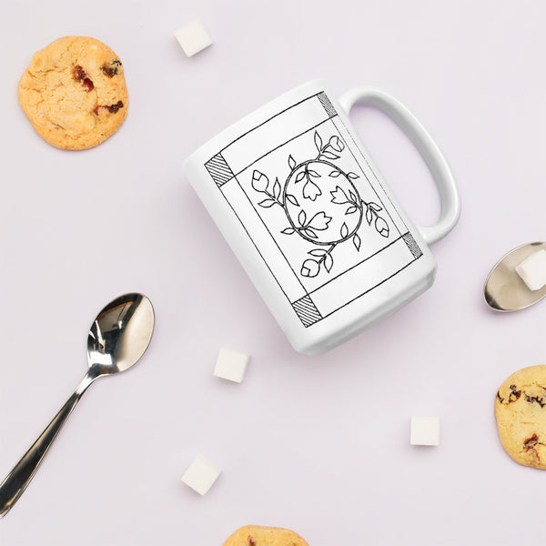Dunton "Old Quilts" logo mug