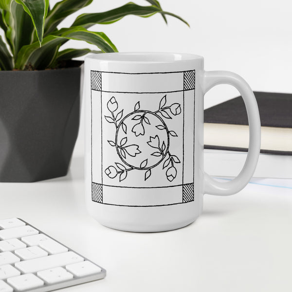Dunton "Old Quilts" logo mug