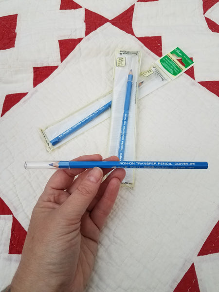 Clover Iron-on Transfer Pencil  - blue
