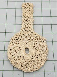 Crocheted project bag • c. early 20th century