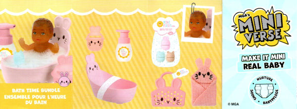Bath Time, Pink Bunny | Make it Mini Real Baby - Nurture Series