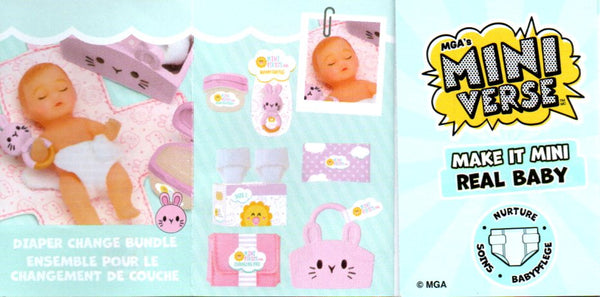 Diaper Change, Pink Bunny | Make it Mini Real Baby - Nurture Series